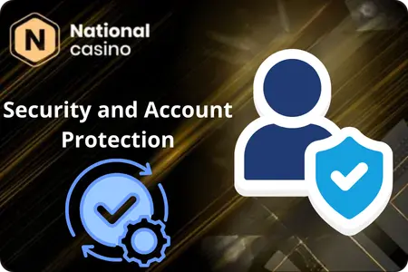 National Casino app account protection settings screen