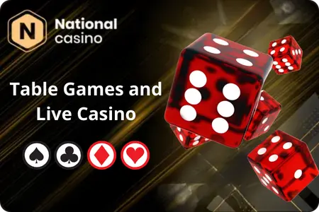 National Casino NZ table games and live casino lobby