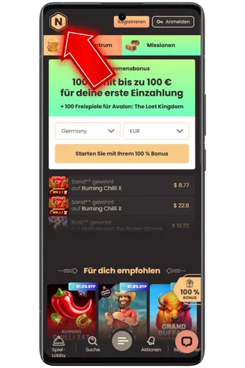 Besuchen Sie die offizielle National Casino-Website