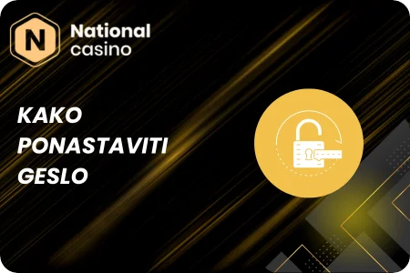 Postopek za ponastavitev gesla National Casino