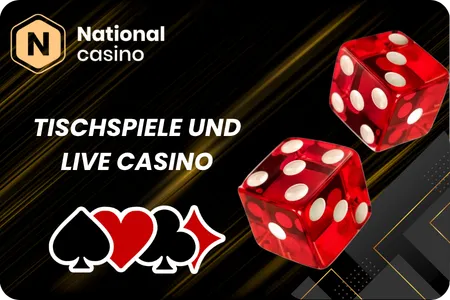Tischspiele und Live Casino der National Casino